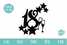 18th Birthday Decorations, Cricut Birthday, Cake Topper Svg, Cake Templates, 18th Birthday Cake, Disney Princess Birthday, 18th Birthday Party, Art Birthday, Cricut Projects Vinyl