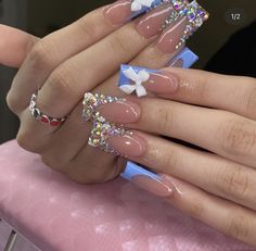 Hispanic Nails, Carnival Clothes, Acrylic Nail Designs Classy, Glow Nails, Dope Nail Designs, Classic Nails, Long Square Acrylic Nails