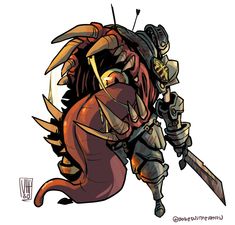 Cartoon Knight, Character Artist, Cool Monsters, Knight Art, Dungeons And Dragons Homebrew, Fantasy Monster, Robot Concept Art