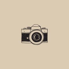 a camera on a beige background