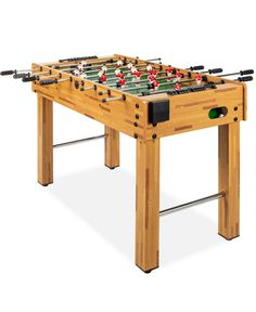 an image of a foosball table that is made out of wood