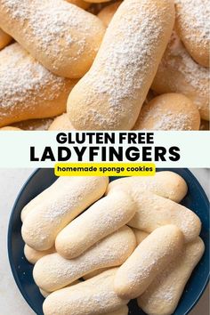 Gluten Free Ladyfingers (homemade sponge cookies) Pinterest marketing image Gluten Free Ladyfingers Recipe, Gluten Free Lady Fingers, Lady Fingers Recipe, Gluten Free Tiramisu, Tiramisu Recipe, Lady Fingers, Homemade Gluten Free, Gluten Free Treats, Homemade Cookies