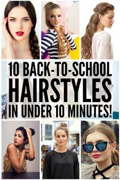 If you’re looking for back-to-school hairstyles for short, for medium, or for long hair, we’ve got you covered. We’ve rounded up 10 cute looks for kids & teens that will take you from fall through summer. Whether you like a simple messy bun or top knot, or prefer braids, waves, or curls, these step-by-step tutorials will help you look fabulous in less than 10 minutes – even on days when you’re running late & have to skip the shampoo! #backtoschool #backtoschoolhair #hairstyle #updo #hairtutorial Messy Waves Tutorial, School Hairstyles For Teens, Buns Hairstyles, Waves Tutorial, Messy Buns, Girl Haircut, Hairstyles For Medium Length Hair Easy, School Hairstyles, Back To School Hairstyles