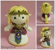 crocheted doll made to look like a princess