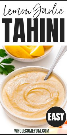 Tahini Sauce Recipe Lemon Garlic Tahini Sauce, What Is Tahini Sauce, Garlic Aoili, Garlic Tahini Sauce, Make Tahini, How To Make Tahini, Tahini Sauce Recipe, Tahini Dressing Recipe, Lemon Tahini Sauce