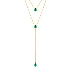 We are so in love with this emerald lariat necklace set.. This is a 2 in 1 necklace attached together Featuring simulated emeralds set on a silver gold plated chain measuring 16-18 inches in the length around the neck Sku GAN0315 Elegant Adjustable Emerald Gemstone Necklace, Elegant Adjustable Green Lariat Necklace, Green Lariat Jewelry For Formal Occasions, Formal Green Lariat Jewelry, Elegant Adjustable Emerald Necklace Gift, Elegant Dangle Emerald Necklace Gift, Elegant Emerald Necklace With Adjustable Chain For May Birthstone, Elegant Green Emerald Necklace Adjustable, Elegant Green Lariat Necklace