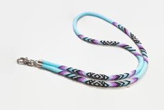 Teachers Lanyard, Native Beadwork Lanyard, Badge Holder, Beaded Lanyard / ID Holder / Lanyard keychain, Blue Pink purple Beads lanyard Beadwork Lanyard, Teachers Lanyard, Long Keychain, Crochet Lanyard, Beads Lanyard, Lanyard Badge Holder, Keychain Blue, Lanyard Id Holder, Beaded Lanyard