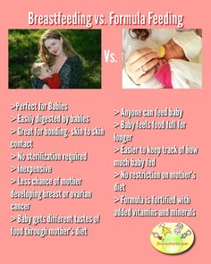 breastfeeding vs formula feeding