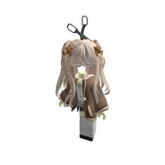 an image of a doll hanging from a hook on a white background with clippings