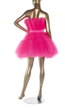 Hete roze A-lijn korte tule feestjurk Hi Friend, Tulle Party Dress, Professional Dress, Hot Pink, The Dress, Party Dress, A Line, Credit Card, Pink