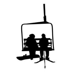 two people are sitting on a ski lift