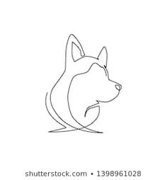 a line drawing of a dog's head on a white background with the words shutterstock com