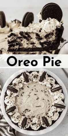 oreo pie with oreos and cookies on top