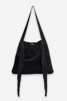 Offering a modern take on a classic hobo bag, the Nero Italian Suede Fringe Hobo adds unique flair to your look. Crafted from 100% suede, this bag features a single wide shoulder strap and playful fringe embellishments for a finished look that is alive with constant movement. Pair with a denim-on-denim look and trendy ankle boots for a fresh styling. Women's Nero Italian Suede Fringe Hobo by Johnny Was in Black, Denim/Suede Modern Suede Hobo Bag With Double Handle, Modern Double Handle Suede Hobo Bag, Rectangular Suede Shoulder Bag With Detachable Handle, Modern Suede Hobo Bag With Leather Handles, Modern Suede Tote Hobo Bag, Suede Shoulder Bag With Handle Drop For Daily Use, Modern Rectangular Suede Hobo Bag, Modern Suede Shoulder Bag With Handle Drop, Rectangular Suede Shoulder Bag With Handle Drop