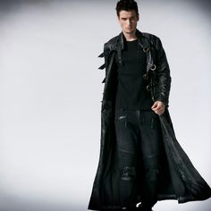 Gothic Mode, Bike Leathers, Gothic Men, Coats Men, Apocalyptic Fashion, New Rock, Gothic Outfits, Fantasy Fashion