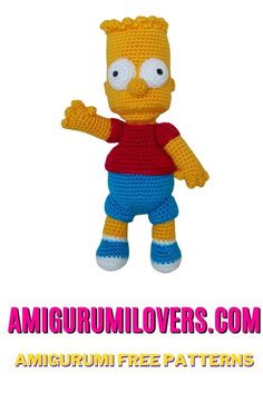 a crocheted stuffed toy is shown with the words amigurum lovers com