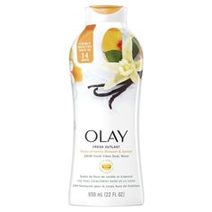 Want beautiful, healthy skin you can see and feel? Restore and rejuvenate dry skin with Olay Fresh Outlast Women's Body Wash. Indulge your skin to leave it spa-soft, touchable, and smooth. This formula made with Vitamin B3 Complex cleanses while hydrating for healthy, smooth skin. Enjoy the sweet notes of vanilla blossom and apricot and leave your skin feeling refreshed*. Use this moisturizing body wash for beautiful, healthy skin you can see and feel. Directions: Lather with a puff and rinse. A Caress Body Wash, Body Cleanse, Body Cleanser