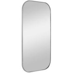 a mirror that is on the wall in front of a white background with an oval frame