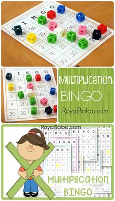 an image of a board game with legos on it and the words,'multiplication bingo '