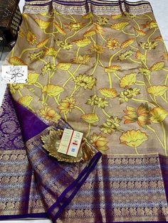 Fabric Painting, Pure Silk, Happy Shopping, Buy Online, Online Store, Digital Prints, Saree, Silk