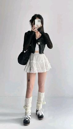 comment your thoughts... Summer Outfits Aesthetic Korean, Short White Skirt Outfit, K Pop Concert Outfit Ideas, White Mini Skirt Outfit, Korea Fits, Cute Korean Fashion, Race Outfit, Japan Outfit, Ballet Clothes