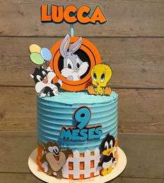 Baby Looney Tunes Cake, Looney Tunes Cake, Birthday Cake For Mom, 3d Cake Toppers, Baby Looney Tunes, Looney Tunes Characters, Character Cakes, Baby Mickey, Banana Cake