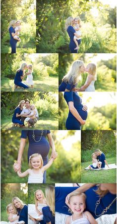 a collage of photos shows the mother and her child in their arms, while they are