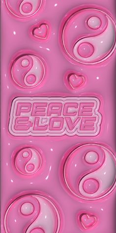 a pink phone case with the words peace above it