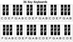 the keyboard keys are labeled in black and white