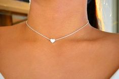 Stainless steel Dainty Heart Necklace, Rose Gold Heart Necklace, Heart Necklace Silver, Heart Necklace Gold, Tiny Heart Necklace, Necklace Rose Gold, Rose Gold Heart, Necklace Heart, Gold Heart Necklace