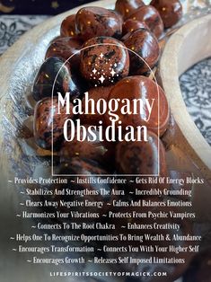 55 Amazing Crystals & Their Magickal Correspondences Magical Gemstones, Crystal Quotes, Increase Intuition, Mojo Bags, Energy Blocks, Mahogany Obsidian