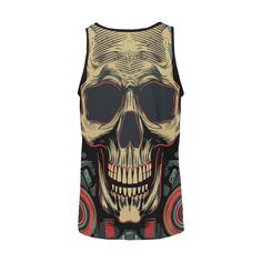 Rad Skull Tank Top This tank top features a skull design Details: 100% polyester 5.96 Oz. Lightweight and breathable material Washing instructions - Cold (max 40℃ or 104℉); Do not tumble dry Check out more shirts HERE *This product is custom made on demand. T57 Casual Black Skull Print Tank Top, Casual Black Tank Top With Skull Print, Casual Halloween Skull Print Tank Top, Casual Skull Print Tank Top For Streetwear, Halloween Black Tank Top For Streetwear, Halloween Streetwear Tank Top, Halloween Streetwear Casual Tank Top, Halloween Streetwear Sleeveless Tank Top, Halloween Casual Streetwear Tank Top