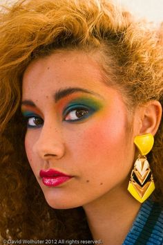 Make up 80s Hair And Makeup, 1980s Makeup And Hair, 80s Makeup Looks, 80’s Makeup, 80s Fashion Party, 1980s Hair, Look 80s