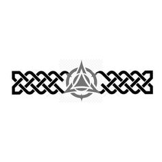 the celtic symbol is shown in black and white, with an intertwined design on it