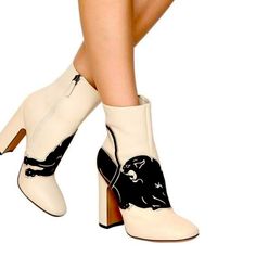 Never Worn. White Block Heel Boots For Evening, Evening White Block Heel Boots, White Round Toe Boots For Evening, Designer Fitted White Boots, Luxury White Boots For Fall, Designer White Boots For Spring, White Boots For Fall, Valentino Boots, Nude Boots