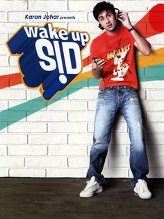 a man leaning against a brick wall with his hands on his head and the words wake up sid