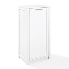 a white cabinet with the door open on a white background