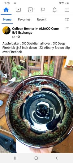 an image of a bowl that is on top of a table in the middle of someone's facebook page