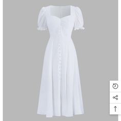 Beautiful White Dress, Very Nice Quality And Design. Perfect Condition, Brand New With Tags. Used Only To Take The Pictures For The Showroom. Small Size Short Dress White, Cutout Shorts, Plain Style, Short Lace Dress, Long Midi Dress, Puff Sleeve Dress, White Floral Dress, Summer Party Dress, Puffed Sleeves Dress