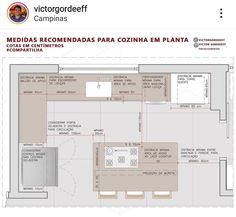 the floor plan for a kitchen with an oven, sink and countertop space in it