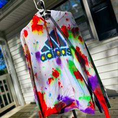 Custom Glow In The Dark Tie Dye Non Toxic Be The Life Of The Party In The Dark Of The Light Dark Tie Dye, Life Of The Party, Adidas Shirt, Red Adidas, Paint Ideas, Fabric Paint, Non Toxic, Colorful Hoodies, In The Dark