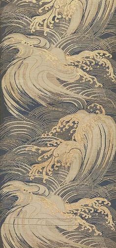 Meiji Period, Fairytale Illustration, Printmaking Art, Japanese Calligraphy, Japanese Embroidery, Japanese Patterns, Antique Textiles, Trendy Tattoos, Wood Canvas