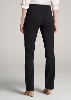 About Our Slacks for Tall Women The search for extra-long women's dress pants is over. Whether you're meeting clients to close a deal or walking into a big job interview, you need an outfit that's going to make you look good and feel confident. Finding options when you're vertically blessed can be tough, which is why we designed this pair of slacks for tall women between 5'9” and 6'6”. They have an extra-long inseam with a turn-up hem, a slim straight fit that will flatter your long legs and a h Tall Lady, Women's Dress Pants, Straight Leg Dress Pants, Slacks For Women, Womens Dress Pants, Tall Women, Women Long Dresses, Job Interview, Long Legs