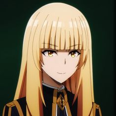 an anime character with blonde hair and bangs