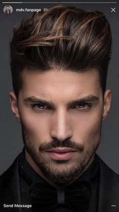 Men Brown Highlights, Mens Dimensional Hair Color, Mens Hair Highlights Dark Brown, 2023 Men’s Hairstyles, Highlights For Men Dark Brown, Male Hair Color Ideas For Men, Black Hair With Highlights Men, Men Hair Colour Ideas, Hair Color Men Brown