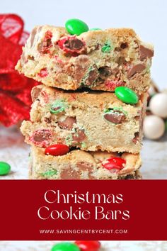 These Christmas Cookie Bars are easy to make and they taste delicious. It's a great dessert to make during the holidays. #holidaycookiebars #christmascookiebarsrecipes #christmascookiebarseasy #christmascookiebarideas Making Desserts, Christmas Cookie Bars, Dessert To Make, Homemade Fudge, Christmas Brunch, 9x13 Baking Dish, Desserts To Make, Great Desserts, Family Favorite Meals