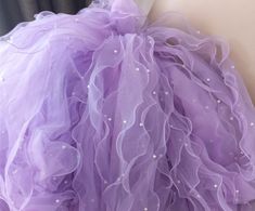 Lavender Tulle Fabric For Wedding, Ruffled Tulle Fabric For Wedding, Purple Organza Tulle Fabric For Wedding, Purple Lace Tulle Fabric For Wedding, Wedding Tulle Fabric With Ruffles, Cover Wedding Dress, Curtain Cover, Haute Couture Dress, Soft Wedding