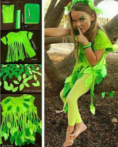 Disfraces Halloween Costumes For 3, Work Diy, Up Costumes, Fantasias Halloween, Fairy Costume, Green Tshirt, Diy Halloween Costumes, On The Ground, Diy Costumes