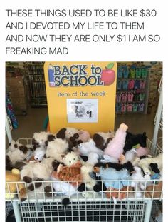 the facebook page for alex lee's book store shows stuffed animals in a shopping cart