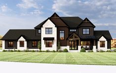 5 Beds, 6 Baths, 2 Stories, 3 Car Garage, 4749 Sq Ft, Modern Transitional House Plan. Modern Transitional House Plans, Pool House Shed, Transitional House Plans, Duplex Plans, Two Story House Plans, House Shed, Backyard Office, American House